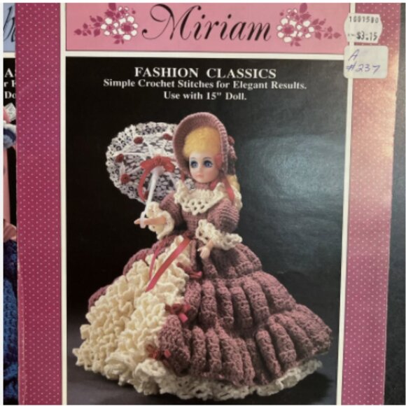 5 Fibre Craft Doll Crochet Patterns Lilly Annabelle Miriam Constance Victorian - Picture 4 of 5